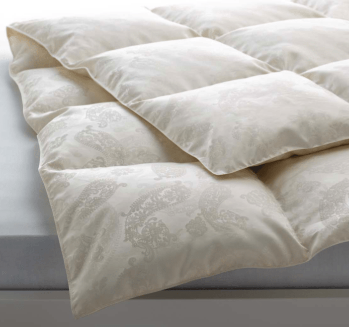 Eiderdaune in Seide champagne Jacquard Edle Eiderdaune in Seidenbezug in Farbe champagne Jacquard von DAUNY im Daunenspiel Onlineshop