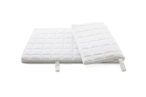 Gelax Topper von LUIZ mit 4 Schlaufen mit Baumwolldrell bei Daunenspiel