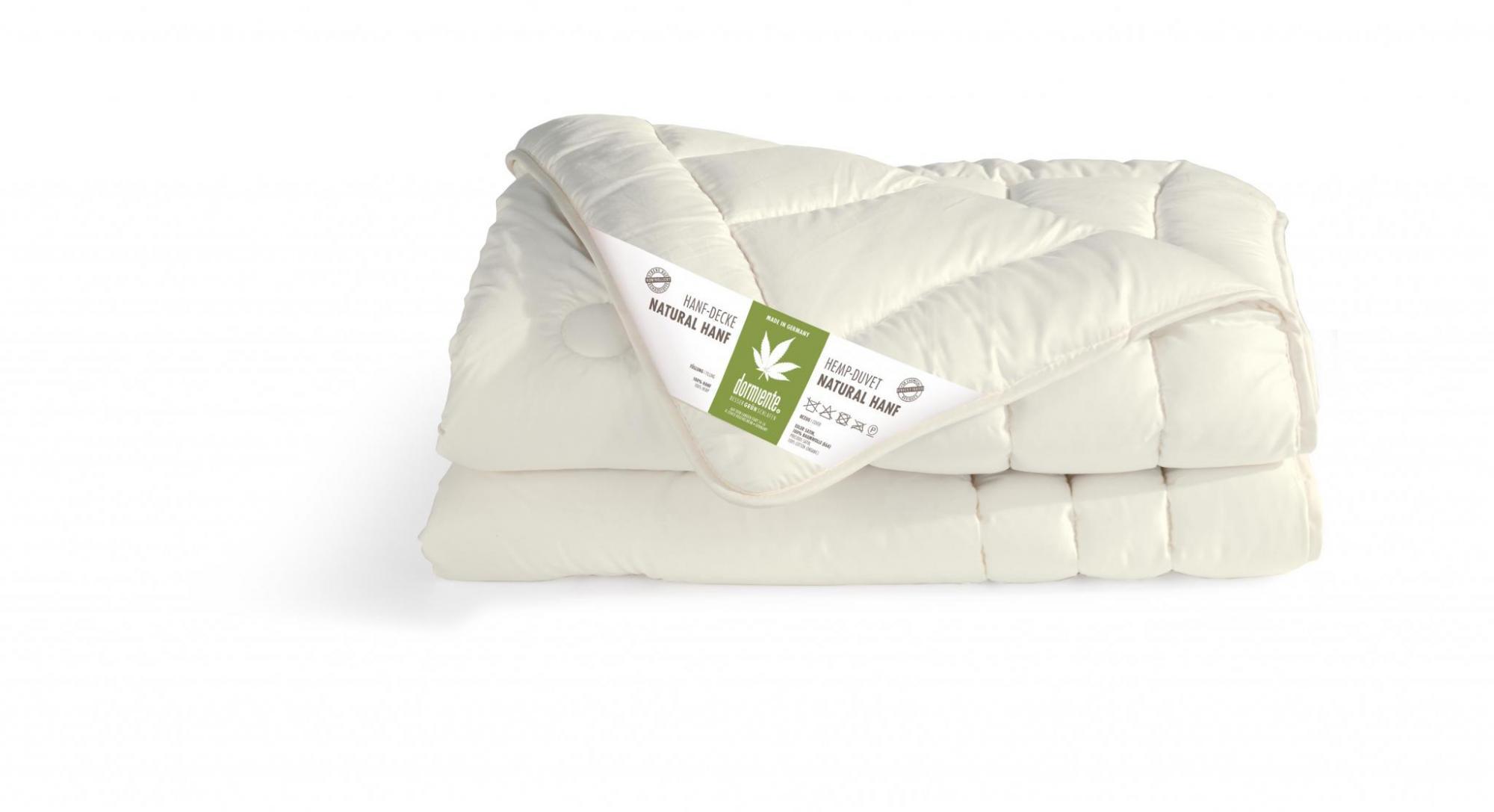 Dormiente DECKE_HANF Dormiente Naturfaserdecke aus Hanf, 100% nachhaltig im Daunenspiel Onlineshop