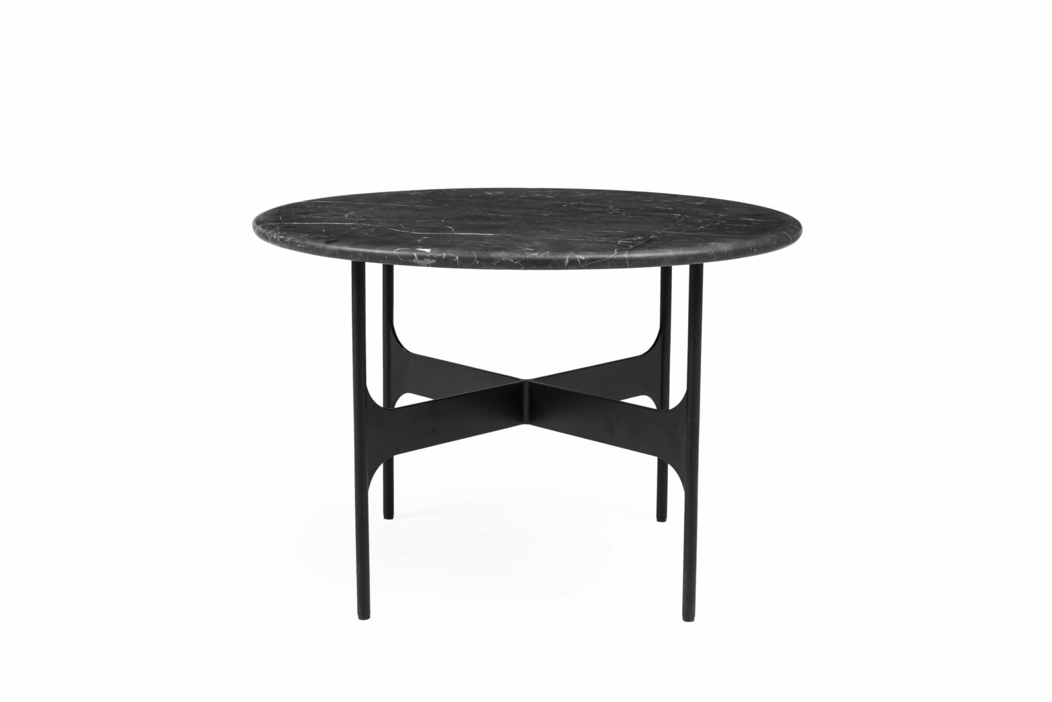 Floema Medium Table_Ø60_Black marble top_v1