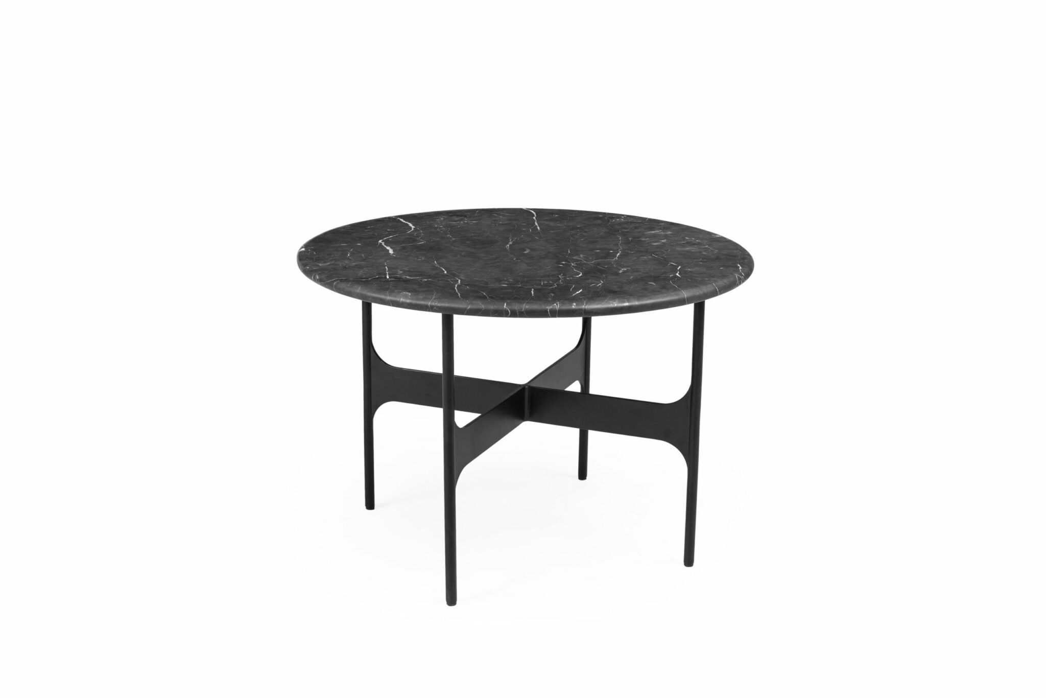 Floema Medium Table_Ø60_Black marble top_v3