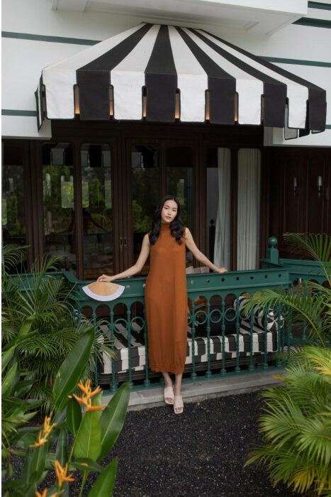 balmuir_bmuir_ebba_long_dress_ginger Balmuir KLeid EBBA bei Daunenspiel im Online-Shop