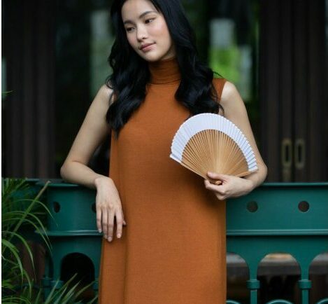 balmuir_ebba_long_dress_ginger_3 Balmuir KLeid EBBA bei Daunenspiel im Online-Shop