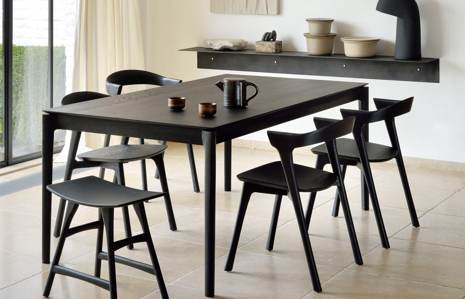 Ethnicraft BOK Ausziehtisch dunkles Holz 3